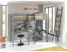 Pat pentru copii 90x200 cm gri înalt Pino - Vipack