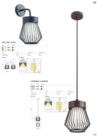 Lampă de perete de exterior TITTI 1xE27/42W/230V IP44 antracit Redo 9843