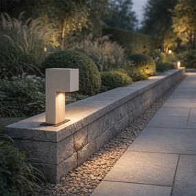 Stâlp modern de exterior gri 35cm IP44 - Pompei