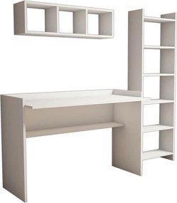 Set birou HERA, alb, PAL melaminat