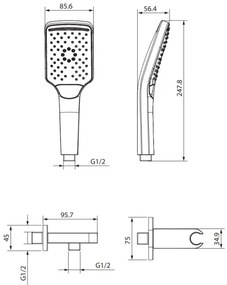 Set de duș Cersanit S951-512 LARGA crom lucios