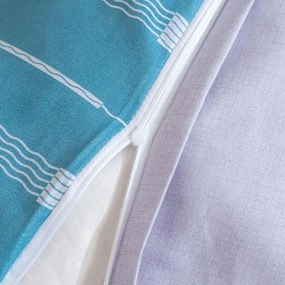 Lenjerie de pat microflanel STRIPELLE albastru Dimensiune lenjerie de pat: 70 x 90 cm | 140 x 220 cm