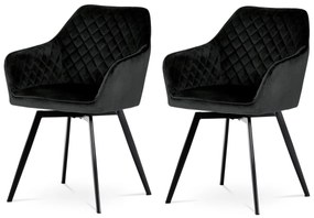 Set de scaune de sufragerie DCH-425 BK4, 2 buc.