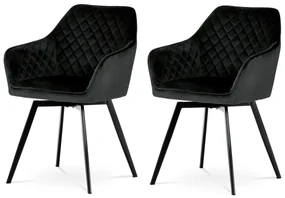 Set de scaune de sufragerie DCH-425 BK4, 2 buc.