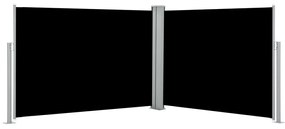 vidaXL Copertină laterală retractabilă, negru, 100 x 1000 cm