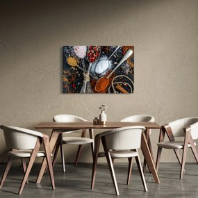 Tablou cu linguri cu condimente (90x60 cm)