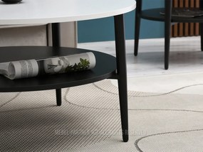 Măsuță de cafea Randolf Xl (alb + negru). 1111697