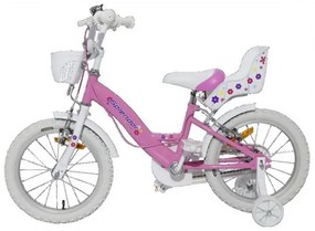 Bicicleta pentru copii NOVOKIDS™ Splend'Or PRO Line Edition, Cu cosulet, Roti 16" inch, Maxim 35 kg, Cadru din otel, Roti ajutatoare detasabile,