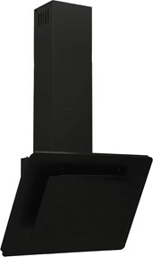 vidaXL Hotă de perete negru 60 cm oțel inoxidabil și sticlă securizată