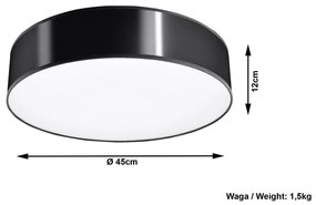 Plafonieră Sollux Atis Ceiling, negru