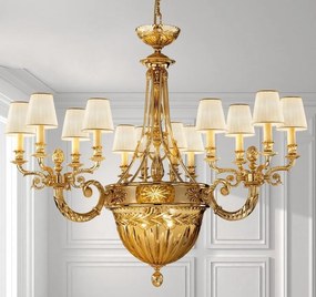 Candelabru XL clasic LUX realizat manual Amber