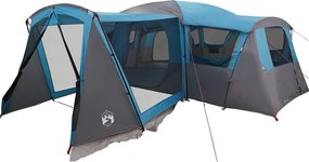 vidaXL Familia Corturilor 20-Persoana cu acoperiș Albastru și Gri