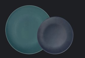 Set Cadou 4 Farfurii MADE Pantone (2 Farfurii Mari Verde Mat 26cm, 2 Farfurii Desert Indigo 21cm)