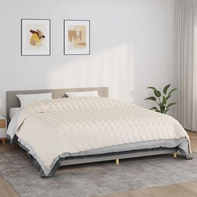 vidaXL Pătură cu greutăți, crem deschis, 235x290 cm, 11 kg, textil