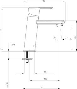 🚰 Baterie pentru chiuvetă ARIKA – Finisaj Titan – Cod BQA_D20M