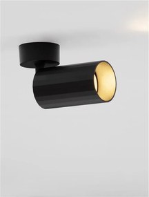 Spot aplicat design tehnic ZELOS negru