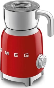 Aparat pentru spumarea laptelui Smeg MFF11RDEU, 500 W, 600 ml, 8 programe, Cana detasabila, Oprire automata, Rosu