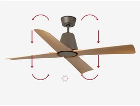 Ventilator de tavan FARO 34106 TYPHOON M maro d. 130 cm IP44 + telecomandă