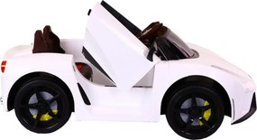 Masinuta Electrica cu acumulator pentru copii NOVOKIDS™ Famous Racer , Cu telecomanda, Melodii si lumini, 3-8 ani , Usi cu deschidere Butterfly ,