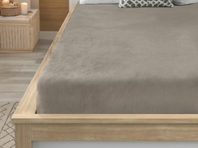 Cearsaf Cocolino microplus cu elastic SOFT 90x200 cm maro