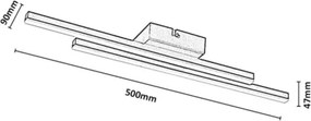 Rabalux 71527 - Plafonieră LED LIRIEN LED/12W/230V 3000K neagră
