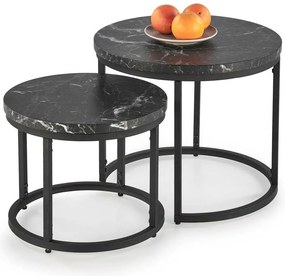 Măsuță de cafea Oreo, marmură neagră / negru