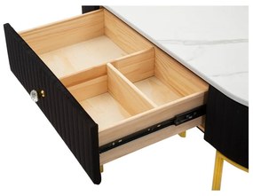 Masă consolă negru-auriu 43x100 cm Montpellier – Mauro Ferretti