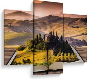 Tablou cu peisaj în carte (90x60 cm)