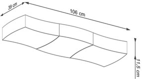 Plafonieră SQUARE 6xE27/60W/230V albă Sollux SL.1055