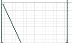 vidaXL Gard cu Stâlp Verde 1,4 x 10 m Oțel și PVC