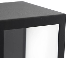 Lampă de perete exterioară inteligentă neagră cu sticlă, inclusiv Wi-Fi ST64 - Rotterdam Long