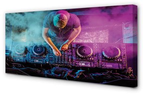 Tablouri canvas DJ console lumini colorate