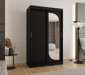 Dulap de haine 120 cm Lulu (Negru). 1125971