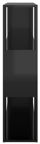 Biblioteca Separator camera, negru extralucios, 100x24x94 cm 1, negru foarte lucios