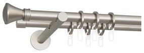 Galerie dubla pentru perete suport universal -PRINCE /19 - CROM MAT (Alege marime: 140 cm)