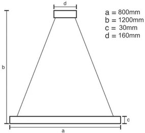 Lustră LED dimabilă pe cablu LED/55W/230V 3000-6500K + telecomandă