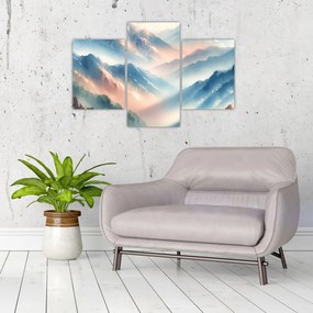 Tablou - Acuarelă munți (90x60 cm)