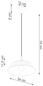 Lustră pe cablu Sollux SL.1328 FRIKA 1xE27/15W/230V negru