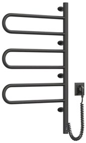 Uscător electric rotativ pentru prosoape FOUETTE 185W/230V 81,8 cm IP44 negru