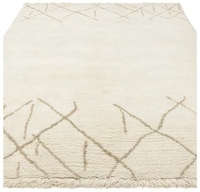 Covor crem lavabil, țesut manual din lână 120x170 cm Azera Crosshatch – Asiatic Carpets