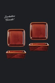 Set 4 Boluri Cuptor premium Heritage (13 cm cu 13 cm patrat) 450ml