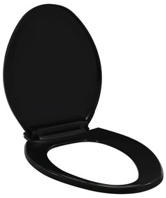 vidaXL Capac WC cu închidere silențioasă, eliberare rapidă, negru
