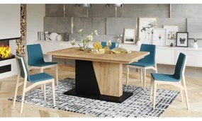 Masă extensibilă NINO stejar craft/negru