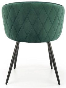 Scaun de bucaterie Meta, verde/negru