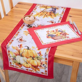 Set de 4 șervete și traversă de masă PUMPKINS