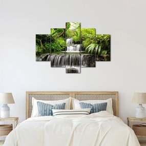 Tablou - Cascadă în pădurea tropicală (150x105 cm)