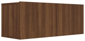 Set dulapuri TV, 6 piese, stejar maro, lemn prelucrat 6, Stejar brun, 80 x 30 x 30 cm