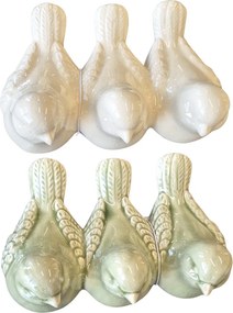 Decoratiune de primavara CRAQUELE PASARI 19,5 cm - mai multe culori Culoare: Verde