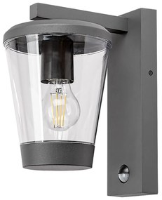 Aplica de perete cu senzor de miscare pentru iluminat exterior design modern IP44 Savano antracit