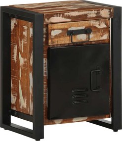 vidaXL Noptiera multicolor 40x30x50 cm lemn masiv recuperat